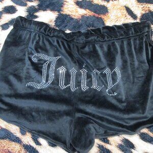 Juicy Couture XL Velvety Pajama Shorts Black and cute!